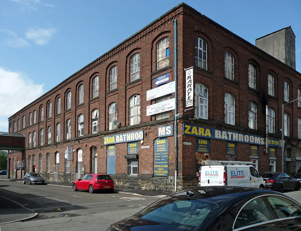 Fernhill Mill on Hornby Street, a short walk from the Birch Street recycling yards. The picture does not show the fire.